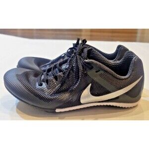 Nike Zoom Rival Low Black Metallic Silver Spikes Cleats Shoes Boys Youth 3